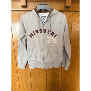 Colosseum Athletics Missouri Tigers Full Zip Hoodie Gray Maroon Mens Mizzou